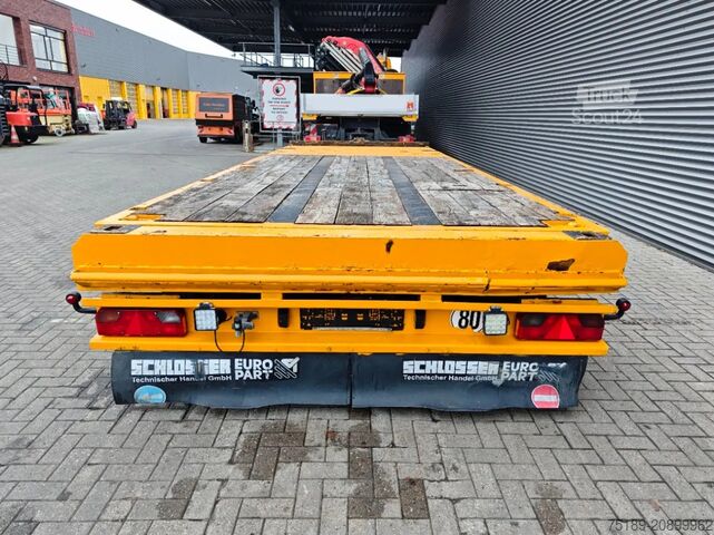 Remorque à plate-forme Renders TAN 4-2L Liftaxle Twistlocks German Trailer!