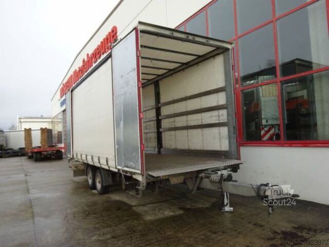 Відкритий причіп з тентом Möslein TP 11 Schwebheim  Tandem- Schiebeplanenanhänger zum Durchladen