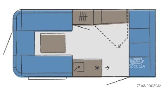 Husvagn HOBBY Beachy 420+ 1200 kg / E-Heizung / Toilettenraum