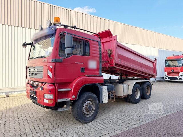 Трехсторонний самосвал MAN TGA 26.480 6X6H BL TGA 26.480 6X6H BL, HydroDrive, Intarder, Wechselsystem (Sattelplatte)