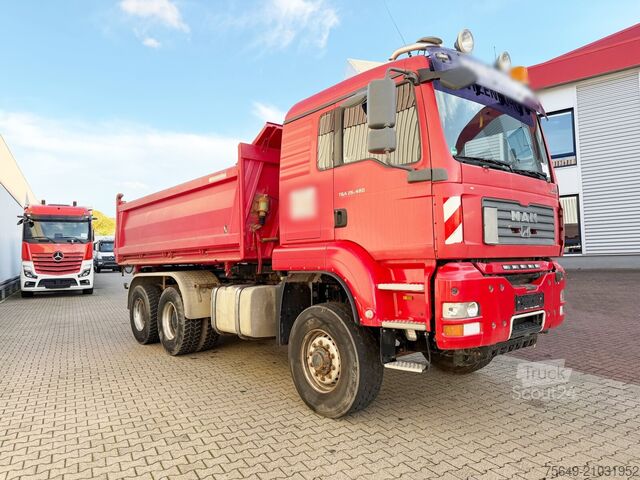 Dreiseitenkipper LKW MAN TGA 26.480 6X6H BL TGA 26.480 6X6H BL, HydroDrive, Intarder, Wechselsystem (Sattelplatte)