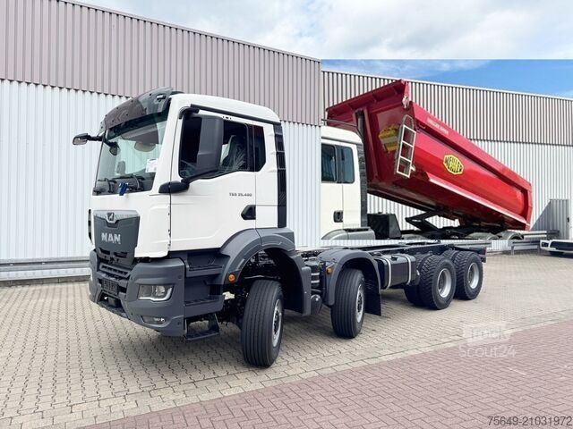 Speciale doeleinden vrachtwagen MAN TGS 35.480 8x8 BB CH TGS 35.480 8x8 BB CH, Meiller Stahlmulde 18m³