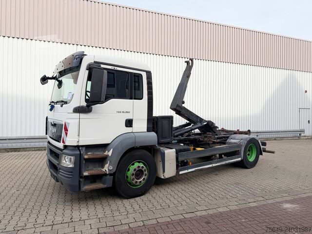 Camion benne à bras amovible MAN TGS 18.360 4X2 BL TGS 18.360 4X2 BL, Hyva 10.45 S, Teleskopabrollanlage
