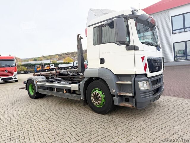 Camion benne à bras amovible MAN TGS 18.360 4X2 BL TGS 18.360 4X2 BL, Hyva 10.45 S, Teleskopabrollanlage