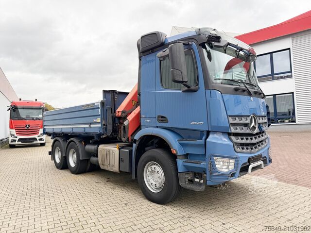 Grue à tour Mercedes-Benz Arocs 2640 LK 6x4 Arocs 2640 LK 6x4, Alu-Bordwände, Kran Palfinger PK18002-EH C, Funk