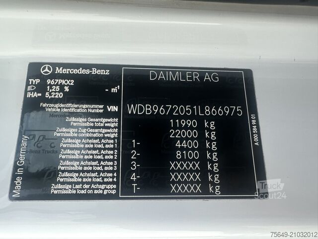 Camion-benne tricar Mercedes-Benz Atego 1223 K 4x2 Atego 1223 K 4x2, AHK-Öl