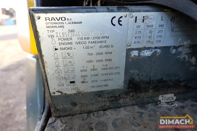 Vakuuma slaucītājs RAVO 540 NL machine - camera - veegzuig - hydraulisc...