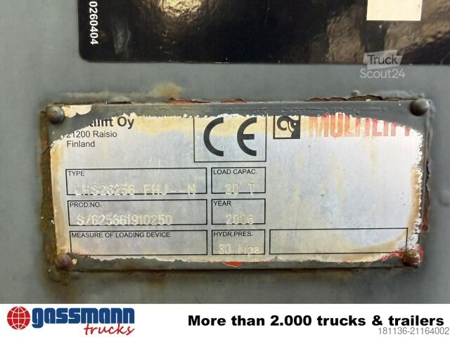 Camion benne à bras amovible HIAB LHS26256 Abrollanlage