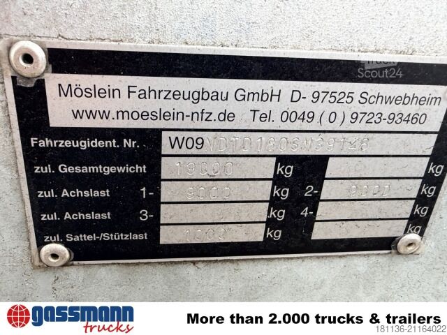 Rimorchio ribaltabile a tre lati  DTD 18 Schwebheim, Rampenschacht, Verzinkt