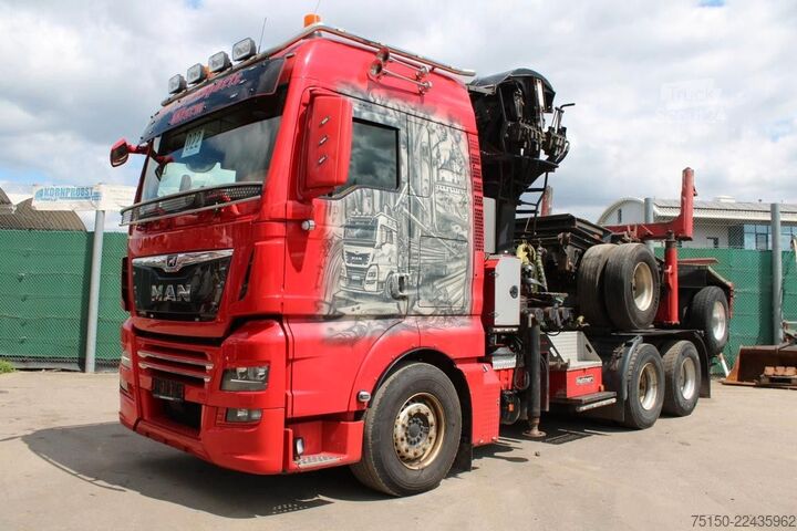 Lesnický nákladní automobil MAN TGX 26.640 6x4 LANGHOLZZUG PALFINGER KRAN Nr 022
