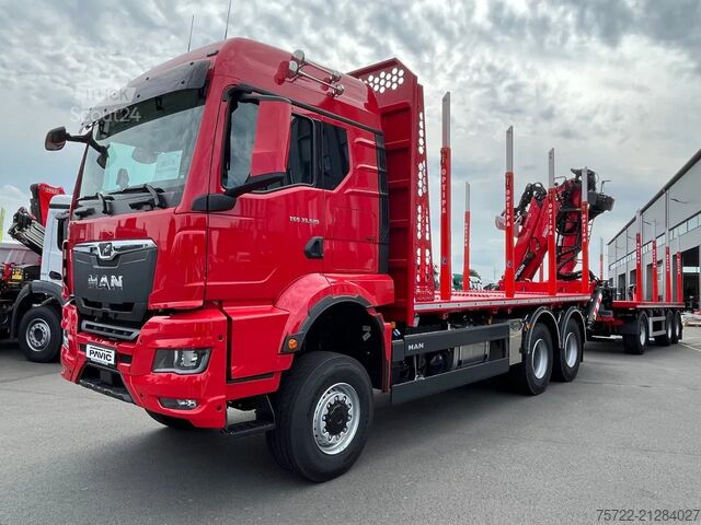 Transporteur de bois MAN TGS 33.540 6x6 BB Kurzholz Plattform Epsilon