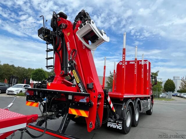 Transporteur de bois MAN TGS 33.540 6x6 BB Kurzholz Plattform Epsilon