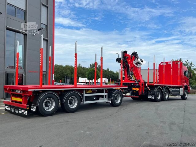 Transporteur de bois MAN TGS 33.540 6x6 BB Kurzholz Plattform Epsilon