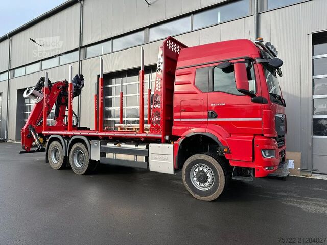 Transporteur de bois MAN TGS 33.540 6x6 BB Kurzholz Plattform Epsilon
