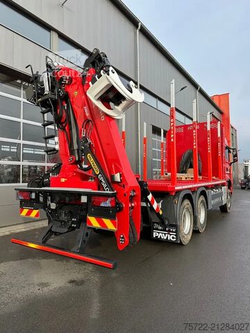 Transporteur de bois MAN TGS 33.540 6x6 BB Kurzholz Plattform Epsilon