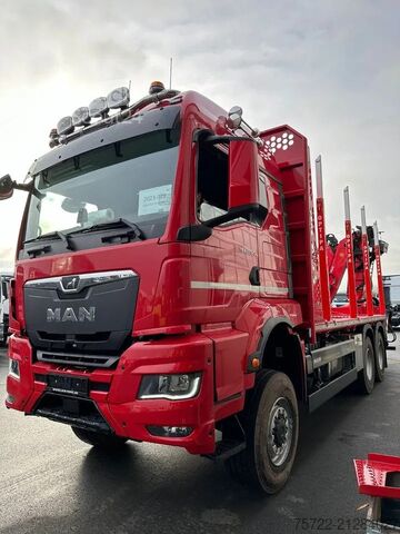 Transporteur de bois MAN TGS 33.540 6x6 BB Kurzholz Plattform Epsilon