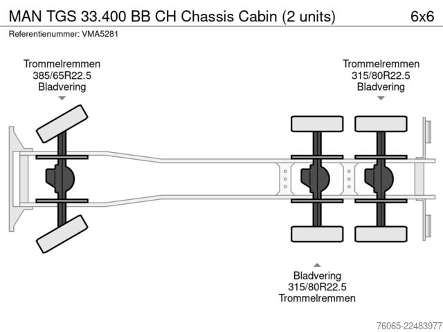  MAN TGS 33.400 BB CH Chassis Cabin (2 units)