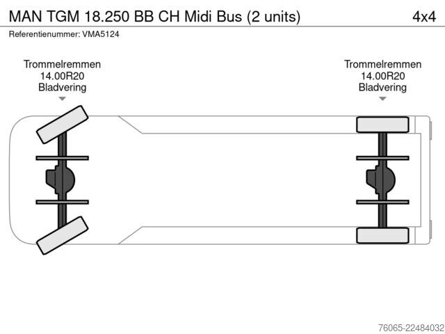MAN TGM 18.250 BB CH Midi Otobüs (2 adet) MAN TGM 18.250 BB CH Midi Bus (2 units)