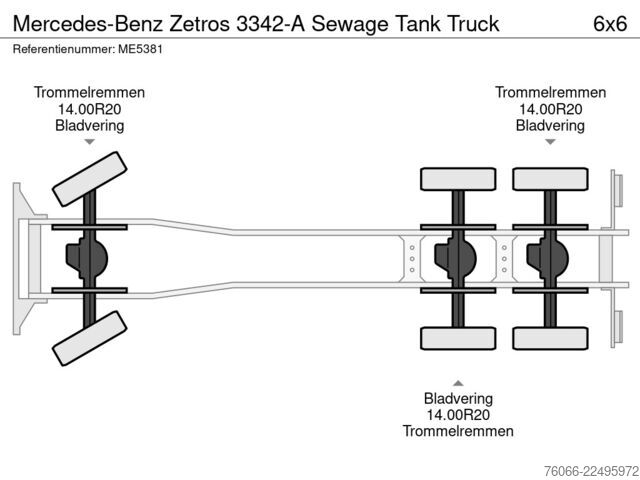 Tank Mercedes-Benz Zetros 3342-A Sewage Tank Truck
