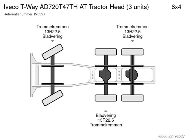 Standaard-SZM Iveco T-Way AD720T47TH AT Tractor Head (3 units)