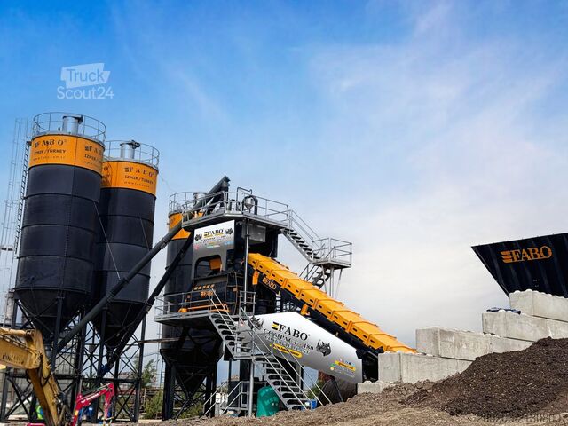 Impianto di betonaggio fisso FABO 180 m³/h Compact Concrete Batching Plant