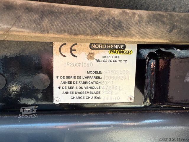 Φορτηγό γερανός roll-off MERCEDES-BENZ Arocs 3246 8x4 Abrollkipper Kran Palfinger 19001