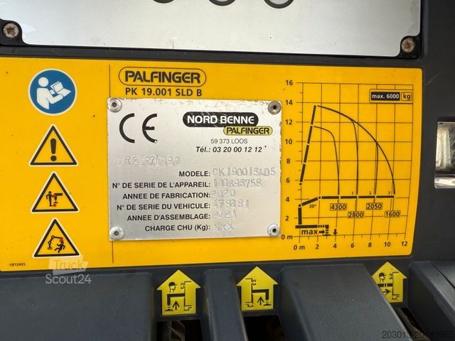 Φορτηγό γερανός roll-off MERCEDES-BENZ Arocs 3246 8x4 Abrollkipper Kran Palfinger 19001