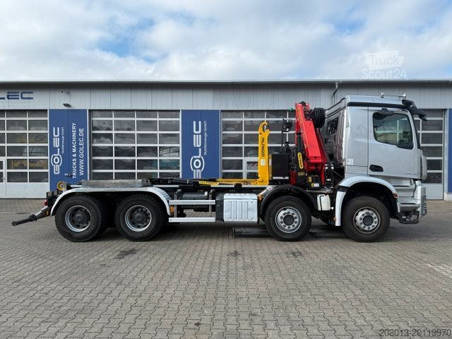Γερανός τοποθετημένος σε φορτηγό MERCEDES-BENZ Arocs 3246 8x4 Abrollkipper Kran Palfinger 19001