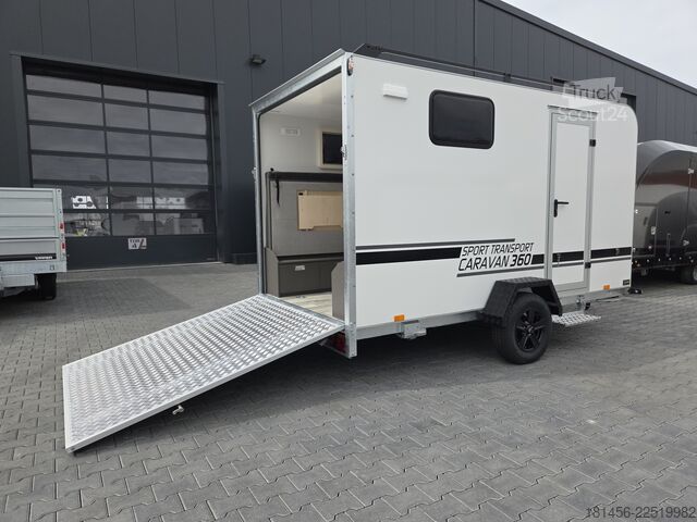 Priekaba trailershop TFS 360 Motorrad Reise Sport Camper Bett