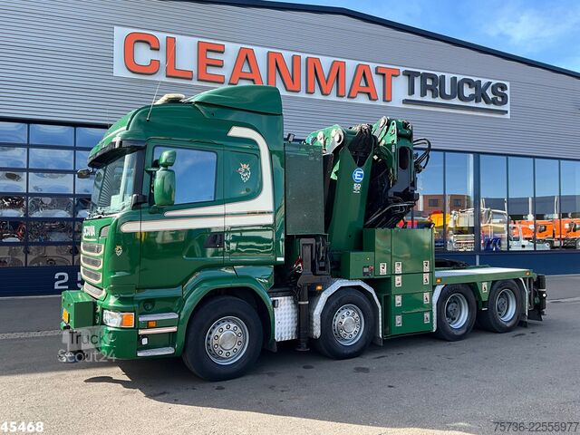 Kranbil Scania R 490 8x4 Euro 6 Effer 140 Tonmeter laadkraan +...