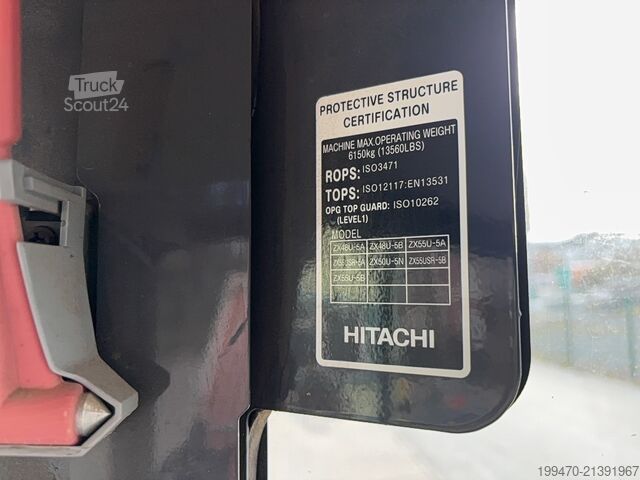 Bandgrävare Hitachi ZX48U-5A CLR with 3 excavator buckets