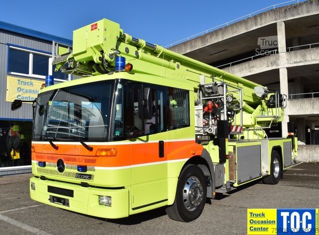 Camion nacelle élévatrice MERCEDES-BENZ Econic 1828 Skylift 32m Steiger Feuerwehr