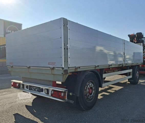 Reboque aberto  18 to 2-Achs Anhänger Alu-Boden Baustoff Seidler