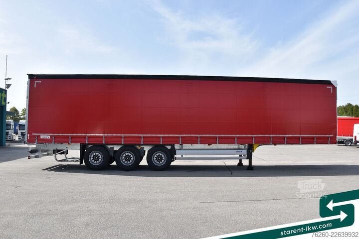 Öppen semitrailer med kapell SCHMITZ CARGOBULL Hubdach Liftachse LED XL und Getränkezert. MIETE