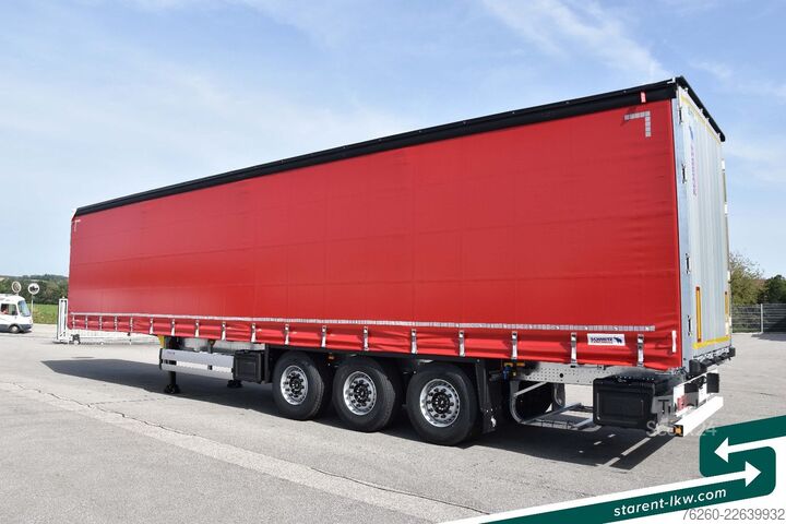 Öppen semitrailer med kapell SCHMITZ CARGOBULL Hubdach Liftachse LED XL und Getränkezert. MIETE