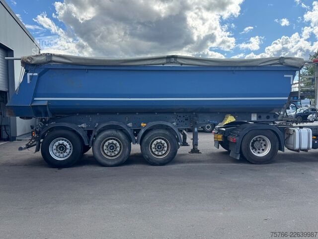 Damperli yarı römork SCHMITZ CARGOBULL SGF S3 / STAHLMULDE / SCHEIBE / PLANE