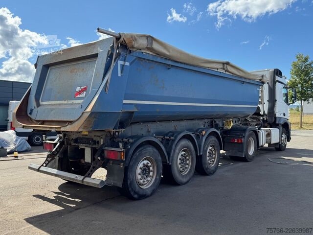 Damperli yarı römork SCHMITZ CARGOBULL SGF S3 / STAHLMULDE / SCHEIBE / PLANE