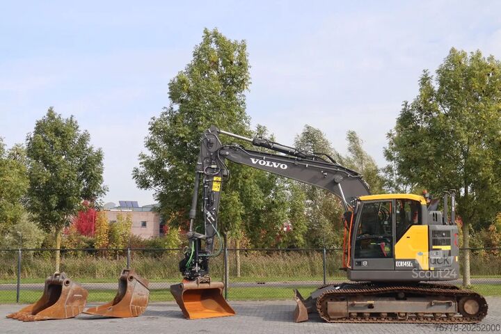 Crawler excavator Volvo ECR145E | ECR145 EL | TILTROTATOR | 3X BUCKET |...