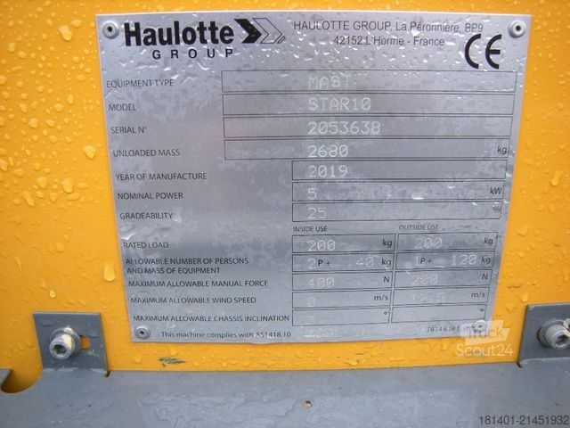 Arbeitsbühne HAULOTTE Arbeitsbühne Haulotte Star 10, AH  10 m