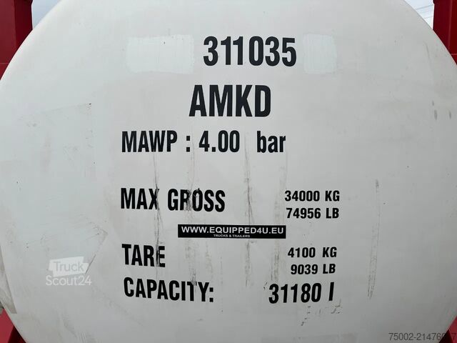 Tank konteyneri CPV 20FT SWAP BODY / 31.180L / steam heating / T11 ...