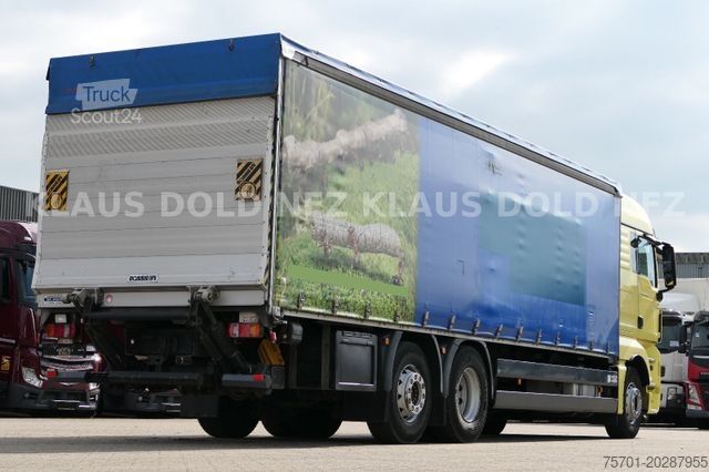 Nákladné auto s plochou korbou a plachtou MAN TGX 26.400 Lift-/Lenkachse Vollluft LBW Euro 5