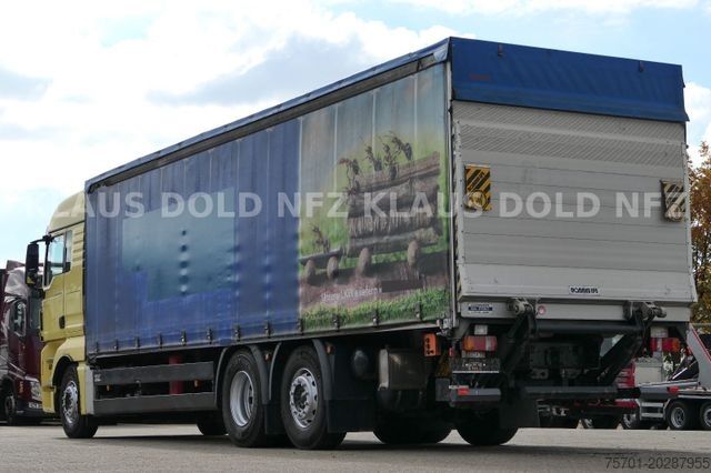 Nákladné auto s plochou korbou a plachtou MAN TGX 26.400 Lift-/Lenkachse Vollluft LBW Euro 5