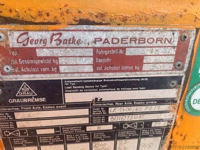 Furgone GEORG Georg Bathe ST5E Bitum / Teerkocher / Hatz l