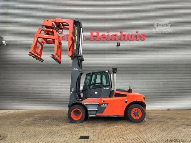 Gaffeltruck Linde H140 D/1200 - Steinweg Steinstapelgreifer - 2 p...