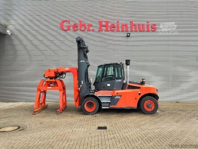 Gaffeltruck Linde H140 D/1200 - Steinweg Steinstapelgreifer - 2 p...