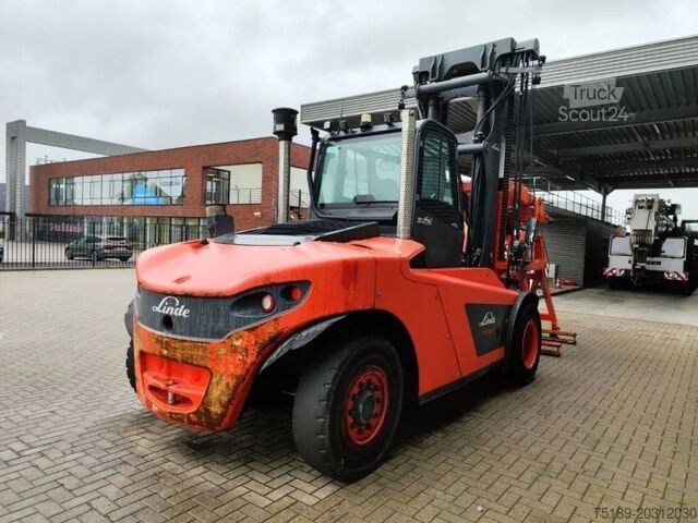 Gaffeltruck Linde H140 D/1200 - Steinweg Steinstapelgreifer - 2 p...