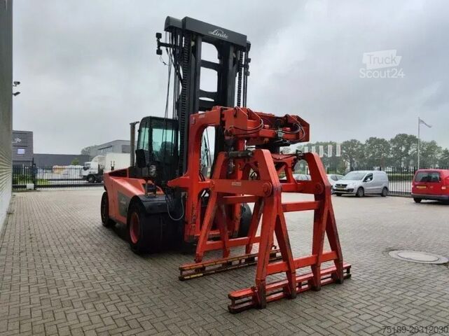 Gaffeltruck Linde H140 D/1200 - Steinweg Steinstapelgreifer - 2 p...