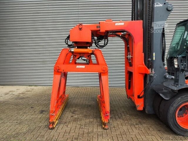 Gaffeltruck Linde H140 D/1200 - Steinweg Steinstapelgreifer - 2 p...
