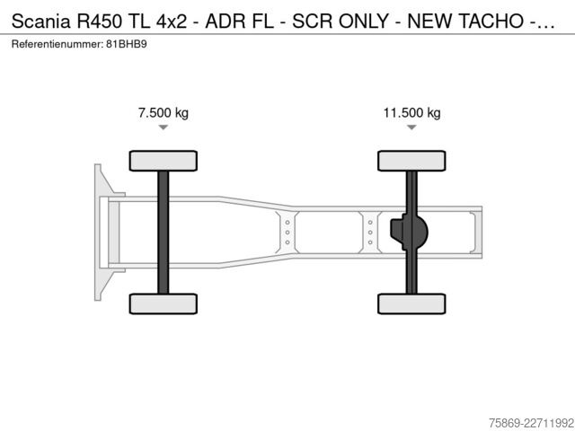 Sostanze pericolose Scania R450 TL 4x2 - ADR FL - SCR ONLY - NEW TACHO - R...