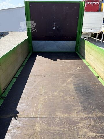 Swap body with flatbed Krone Baustoff 7,45 Multilockrahmen Türen